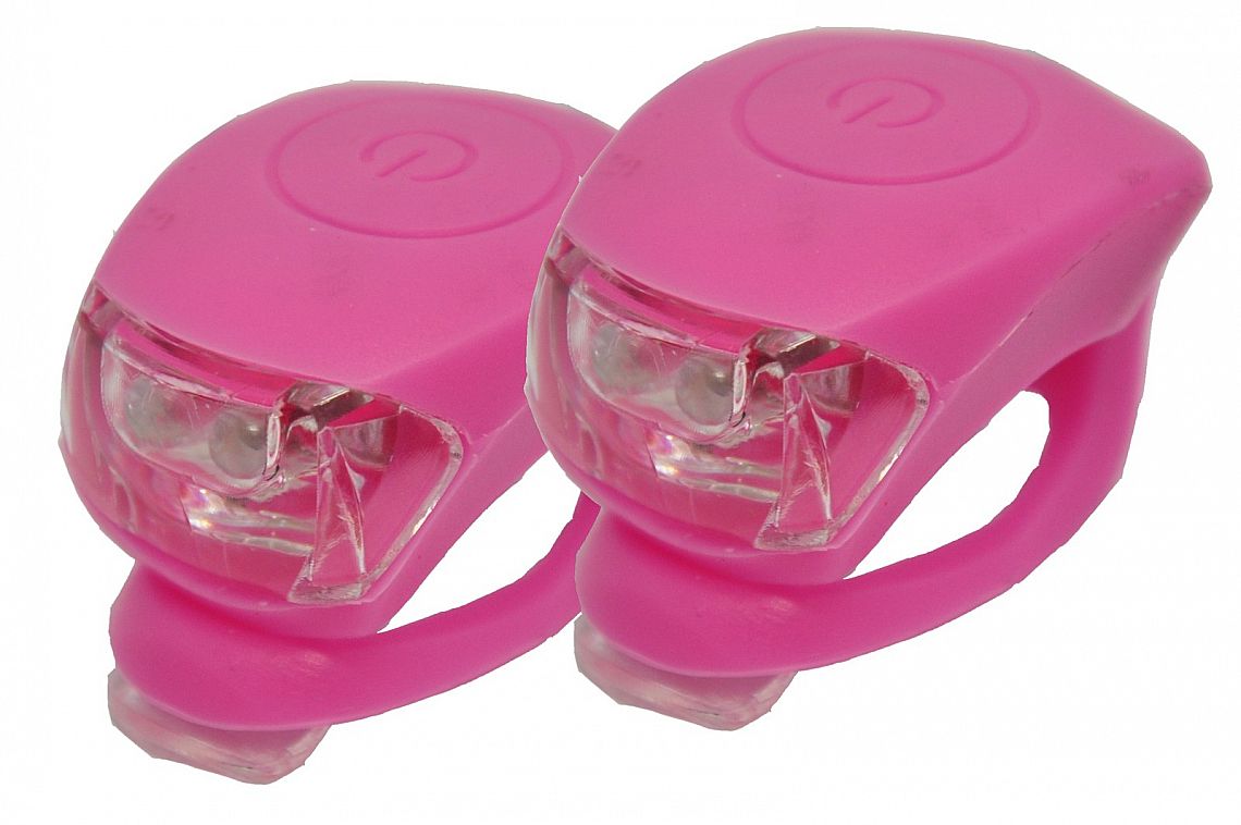 Sada silikonových blikaček MAXBIKE JY-267, růžové