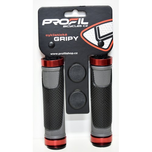 Gripy PROFIL G308 imbus 130mm černo-červené