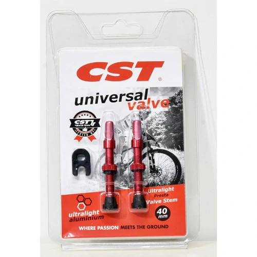 Bezdušový ventilek CST VL-CS003 Aluminuim 40mm červený /2ks/