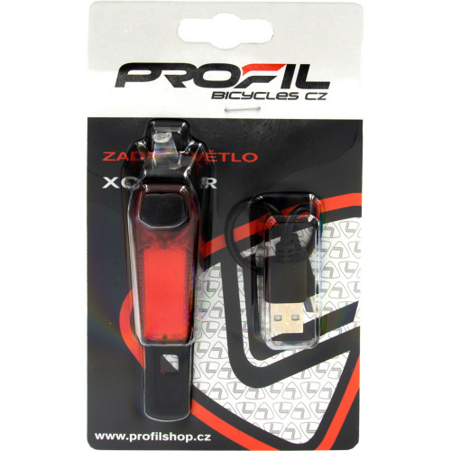 Světlo zadní PROFIL XC-251R USB 35lm