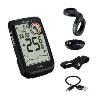 Počítač Sigma ROX 4.0 Endurance HR set 01068, černý